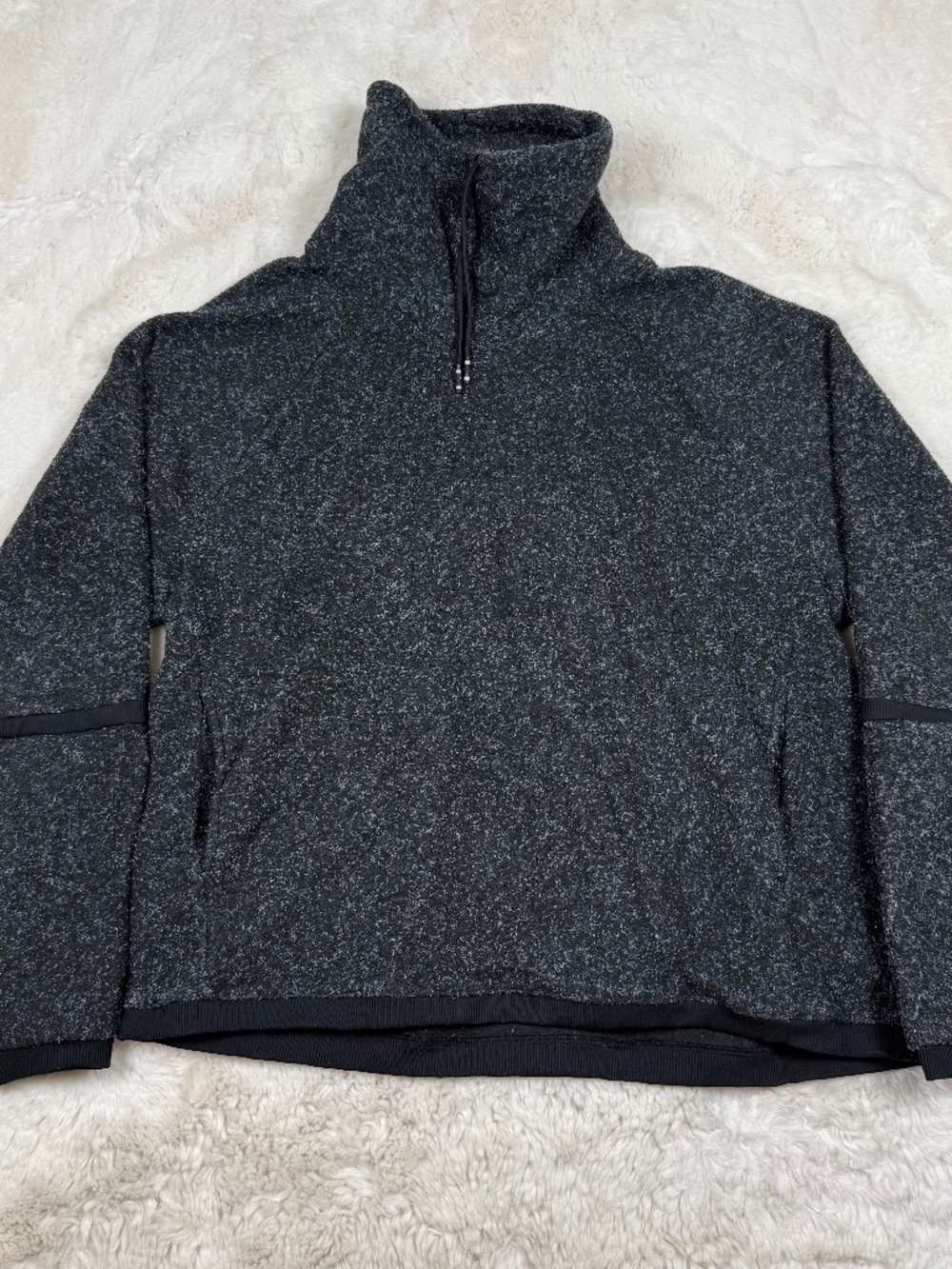 Nike Cowl Neck Pullover Fleece Sweatshirt Charcoal Grey Women's Large